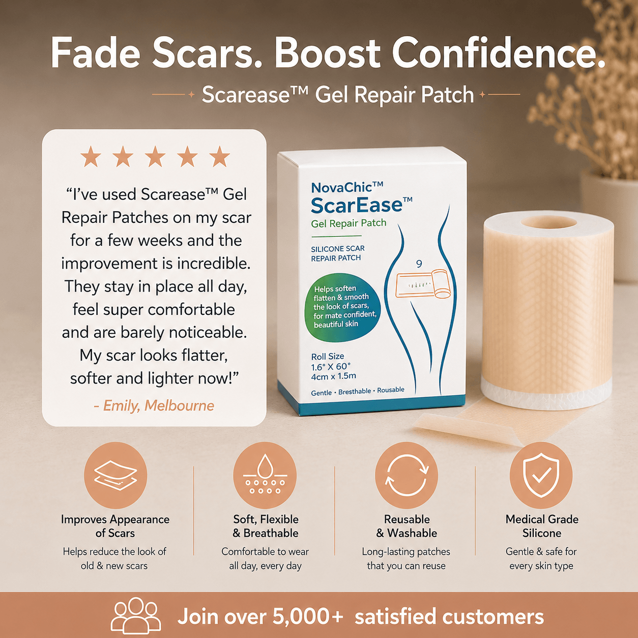 ScarEase™ Gel Repair Patch